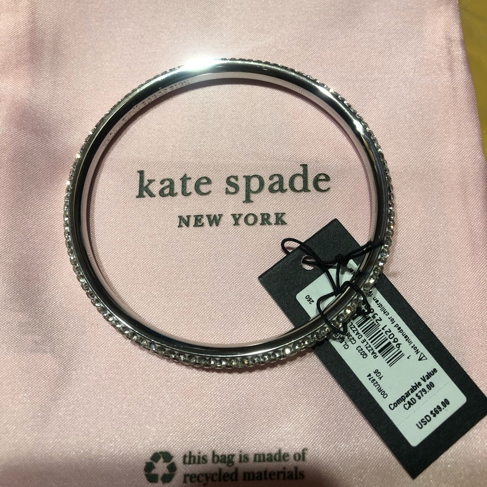 Kate Spade โ ๏ธ Platinum Tote with Floral Tag ๐ธ (Plus Free Bracelet! ๐) - Picture 13 of 15